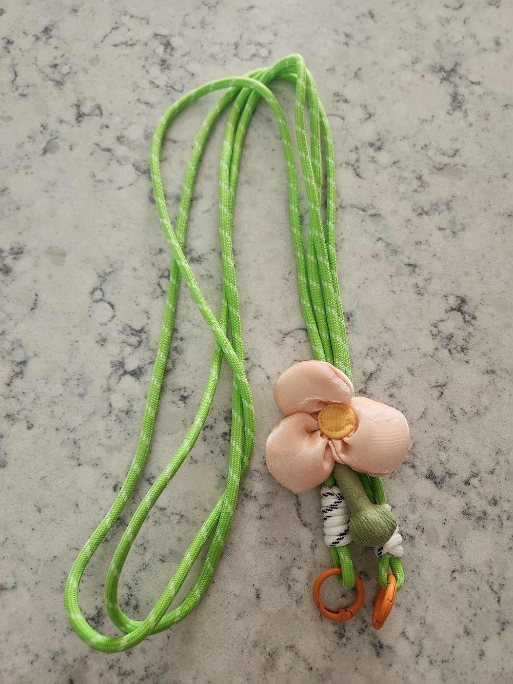 Green With A Flower Phone Chain